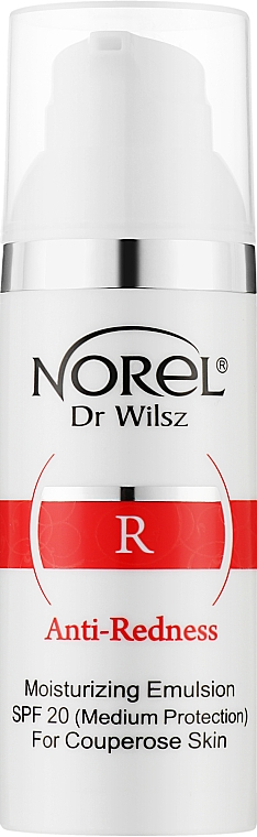 Зволожувальна емульсія для шкіри з куперозом - Norel Anti-Redness Moisturizing Emulsion For Couperose Skin SPF 20 — фото N1