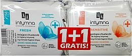 Духи, Парфюмерия, косметика Набор салфеток для интимной гигиены - AA Intimate Fresh & Sensitive (wipes/20pc + wipes/20pc)