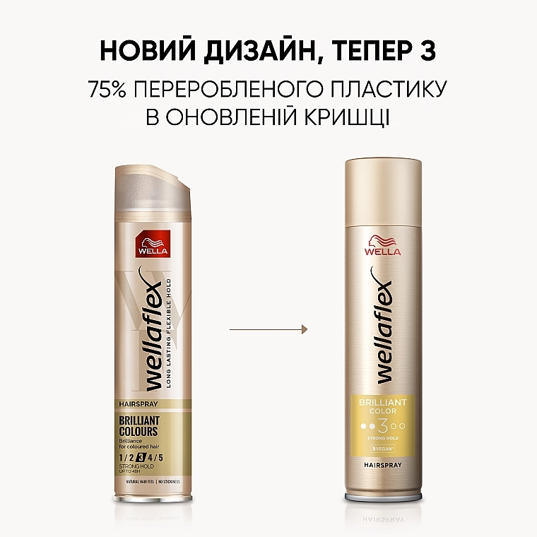 Лак для волос "Сияние цвета" сильной фиксации - Wella Wellaflex — фото N7