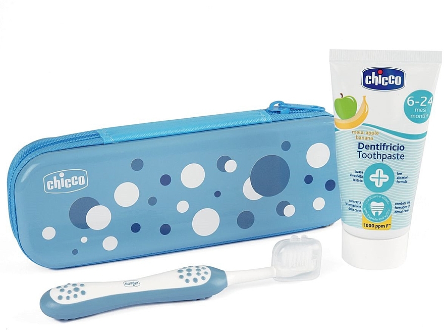 Chicco First Milk Teeth (toothbrush/1pcs + toothpast/50ml + bag/1pcs) - Chicco First Milk Teeth (toothbrush/1pcs + toothpast/50ml + bag/1pcs) — фото N1