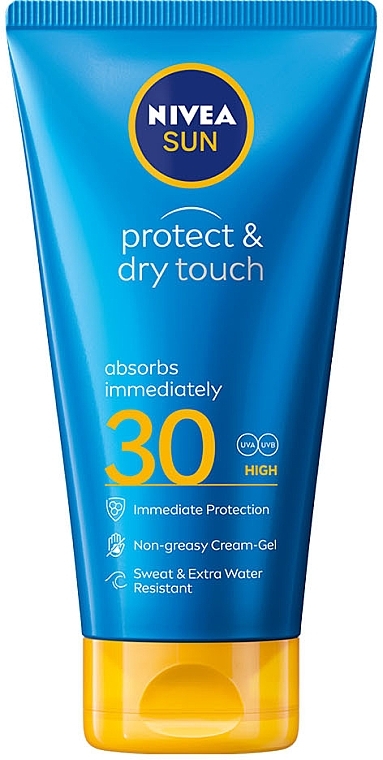 УЦЕНКА Солнцезащитный крем-гель "Защита и легкость" SPF 30 - NIVEA Sun Protect & Dry Touch Non-Greasy Cream-Gel SPF30 * — фото N1
