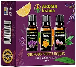 Парфумерія, косметика Набір ефірних олій "Здоров'я через подих" - Aroma Kraina (essential/oil/3x10ml)