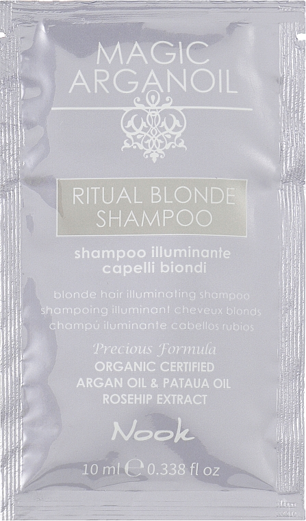 Шампунь для сияния светлых волос - Nook Magic Arganoil Ritual Blonde Shampoo (пробник)