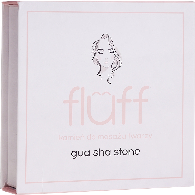Камінь для масажу обличчя, рожевий - Fluff Gua Sha Stone — фото N1