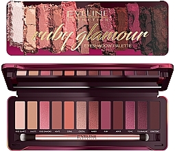 УЦІНКА Палетка тіней для повік - Eveline Cosmetics Ruby Glamour Eyeshadow Palette * — фото N1