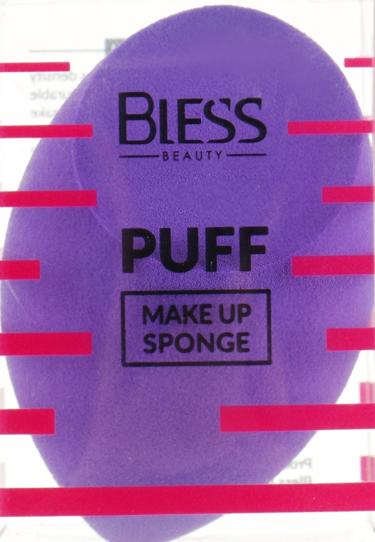 Спонж скошенный, фиолетовый - Bless Beauty PUFF Make Up Sponge