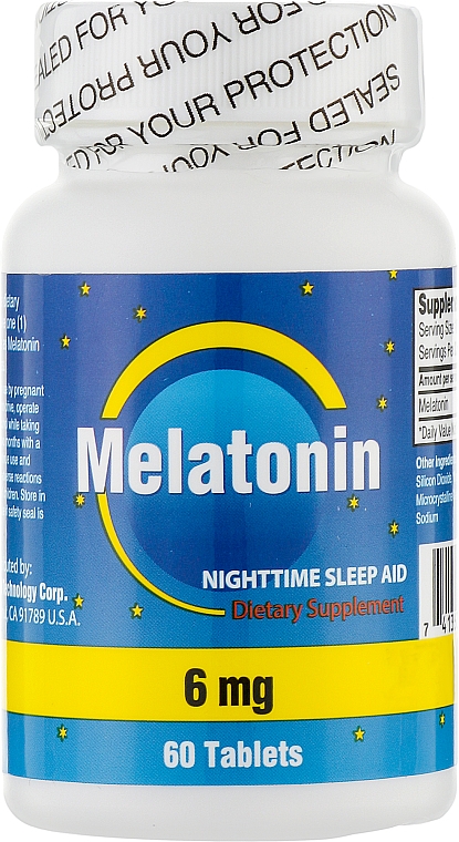 Харчова добавка "Мелатонін", 60 таблеток - NCB — фото N1