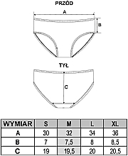 Женские трусики бикини с узором и кружевной отделкой, 6 пар, черные + серые + белые - Moraj — фото N2