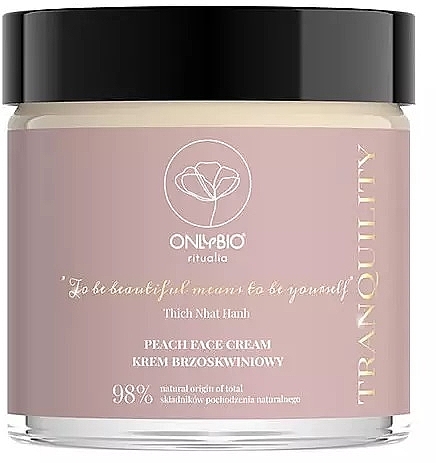 Крем для обличчя з екстрактом персика - Only Bio Ritualia Tranquility Peach Face Cream — фото N1