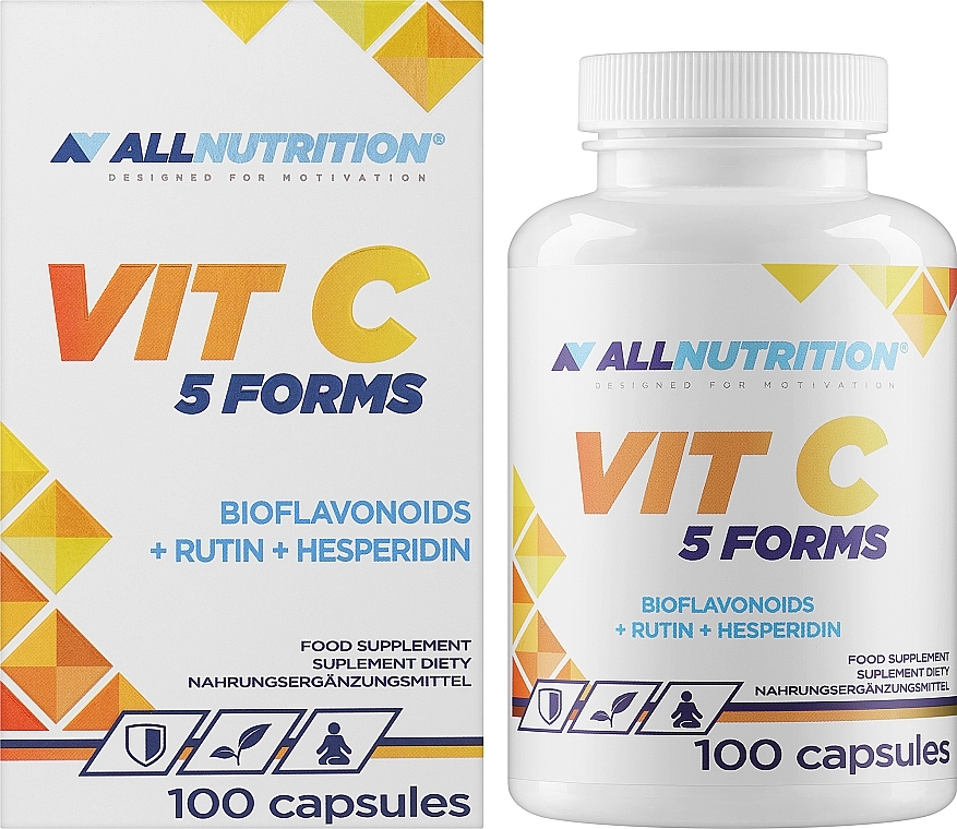 Харчова добавка «Вітамін С у 5 формах» - Allnutrition Vitamin C 5 Forms — фото N2