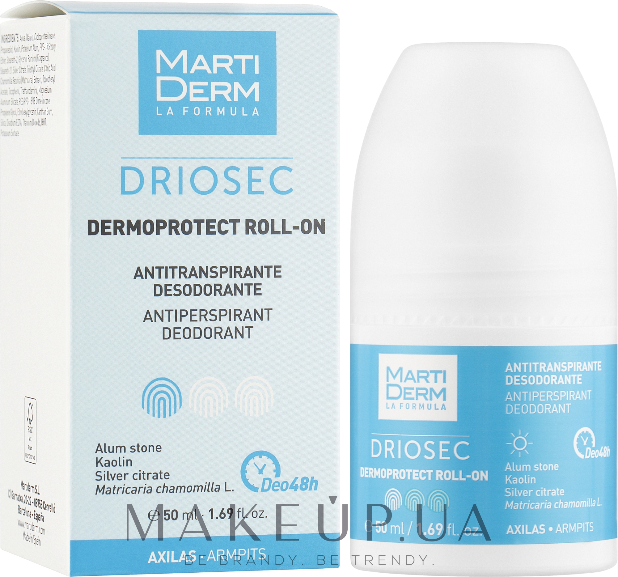 Кульковий антиперспірнат-дезодорант - Martiderm Driosec Dermaprotect Roll-on — фото 50ml