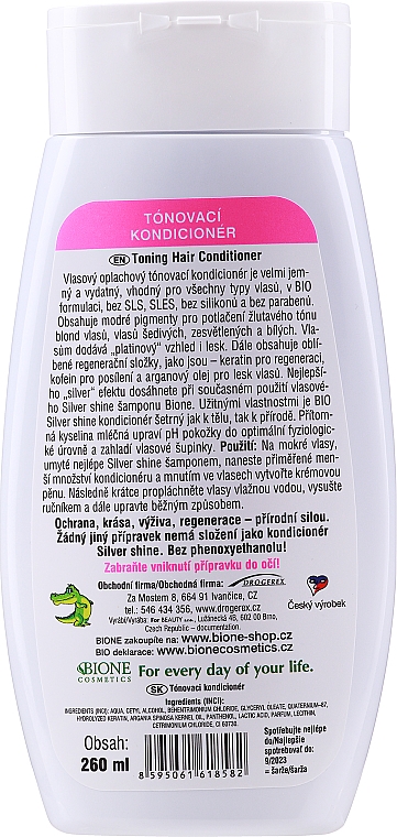 Кондиционер для светлых волос - Bione Cosmetics Bio Silver Shine Conditioner — фото N2