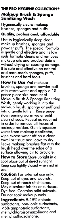 Засіб для очищення пензлів і спонжів для макіяжу - Make-Up Brush & Sponge Sanitizing Wash — фото N2