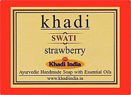 Парфумерія, косметика Мило ручної роботи "Полуниця" - Khadi Swati Strawberry Handmade Soap