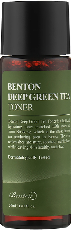 Тонік для обличчя - Benton Deep Green Tea Toner (міні) — фото N1