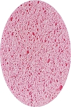 Парфумерія, косметика Спонж для вмивання "Овал", 7,5х10,5 см, рожевий - QPI