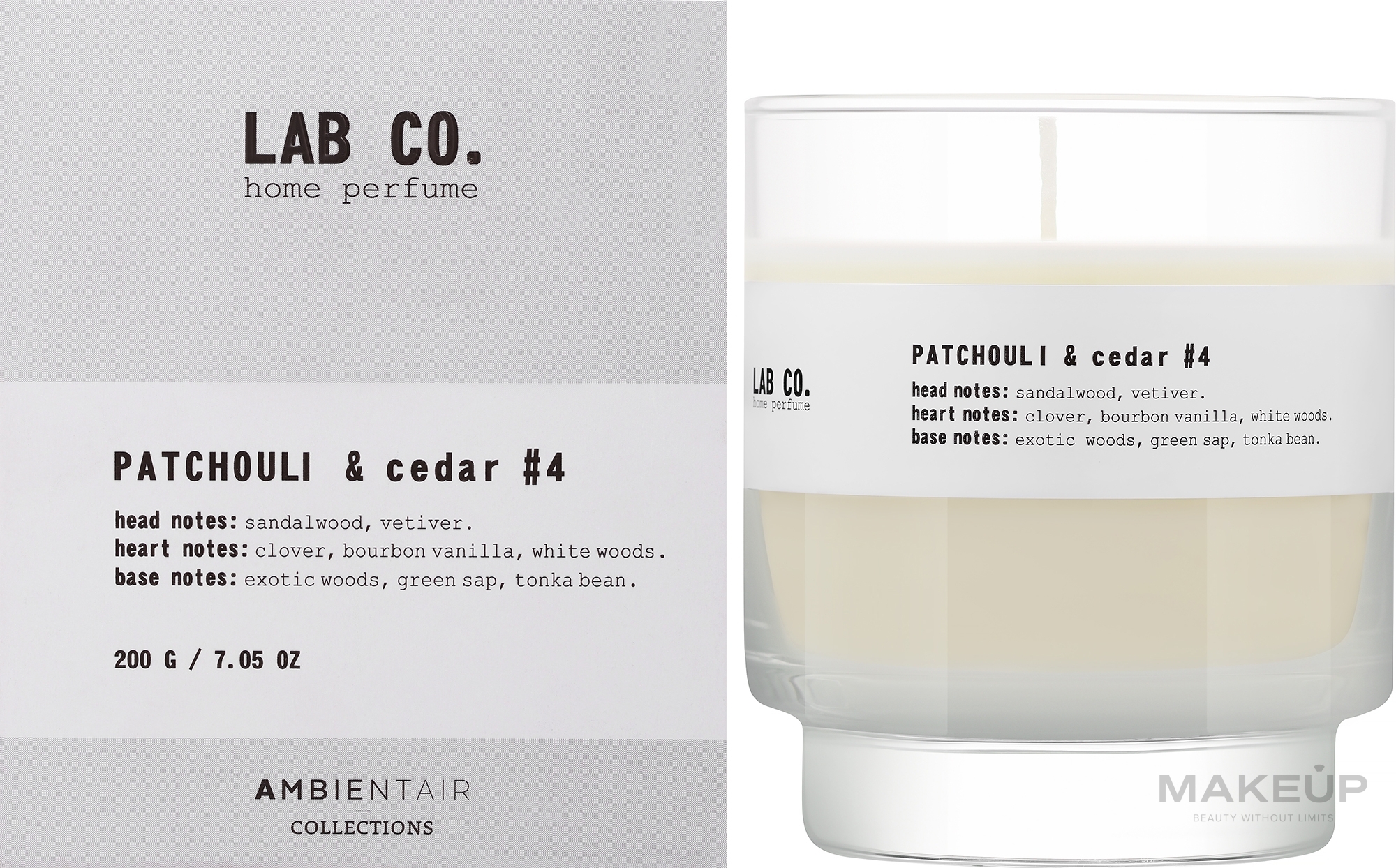 Ароматическая свеча - Ambientair Lab Co. Patchouli & Cedar — фото 200g