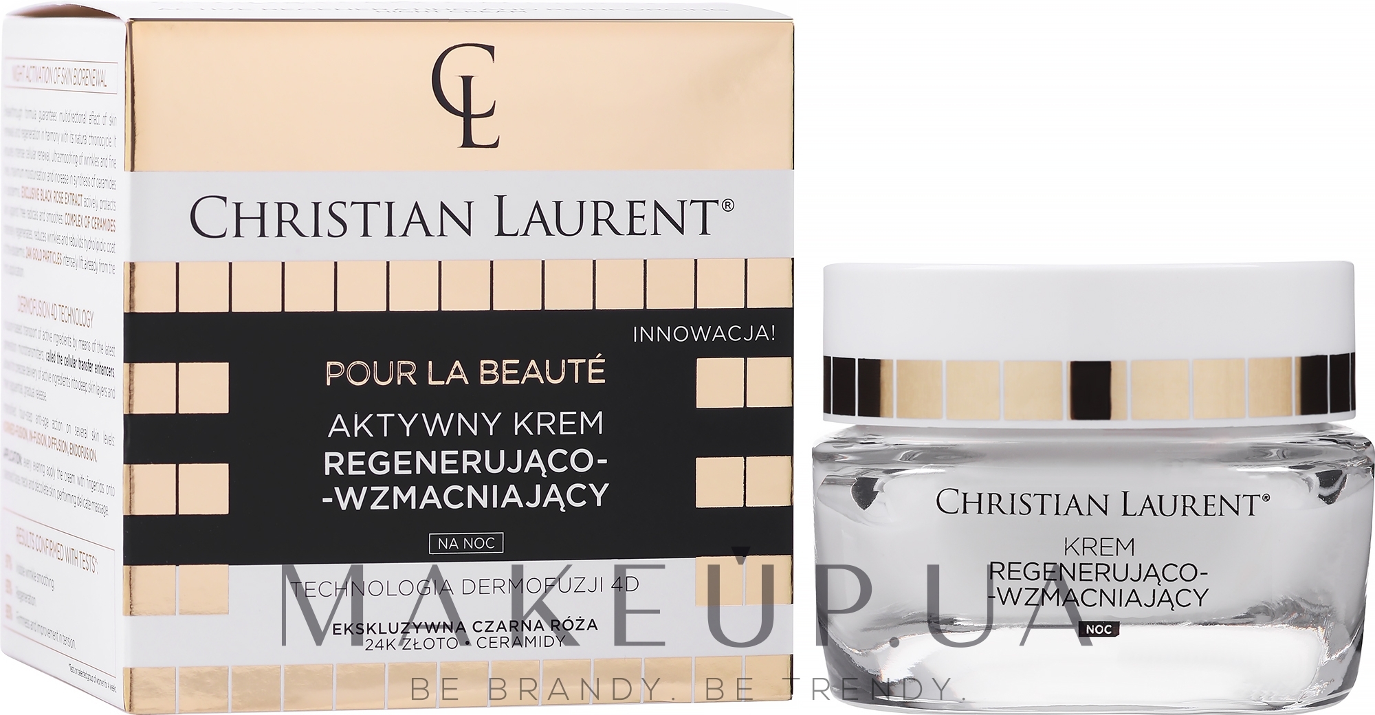 Відновлювальний нічний крем для обличчя - Christian Laurent Pour La Beauté Exclusive Active Regenerating & Strenghtening Cream — фото 50ml