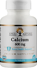 Харчова добавка "Calcium Supplement 600", 75 таблеток - Apnas Natural — фото N1