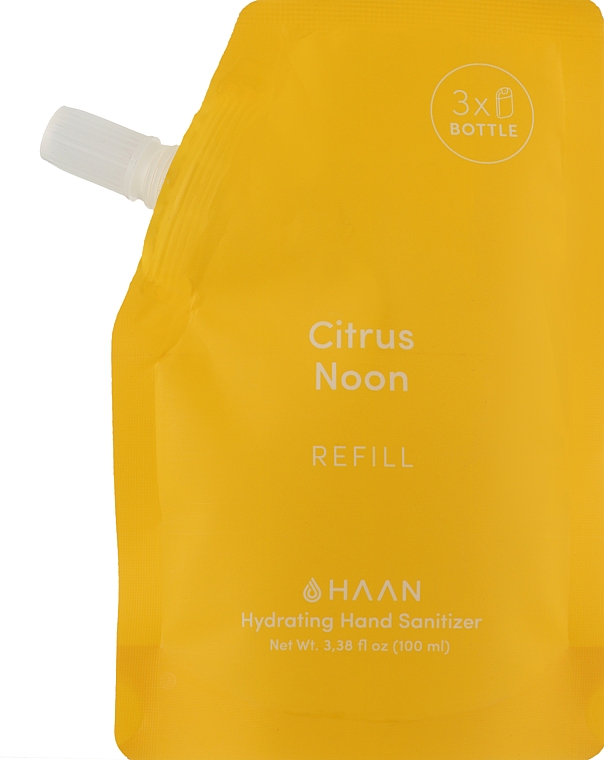 Очищающий и увлажняющий спрей для рук "Освежающий лимон" - Haan Hand Sanitizer Citrus Noon (сменный блок) — фото N1