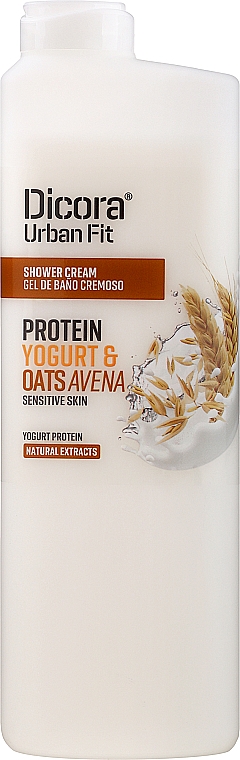 Кремовый гель для душа "Протеиновый йогурт и овсянка" - Dicora Urban Fit Shower Cream Protein Yogurt & Oats Avena — фото N2