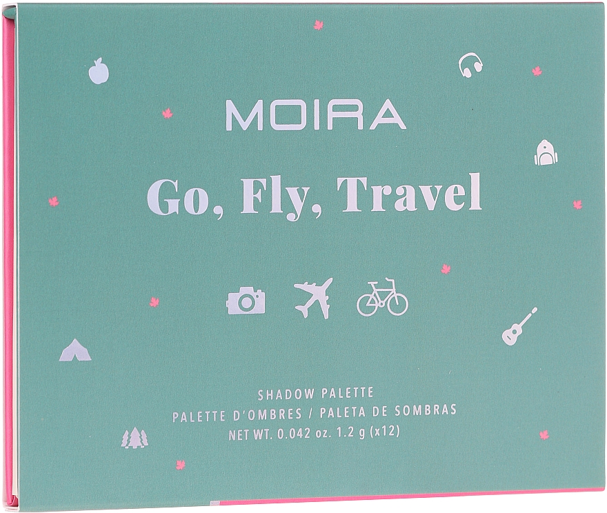 Палетка теней для век - Moira Happy Go, Fly, Travel Shadow Palette — фото N2