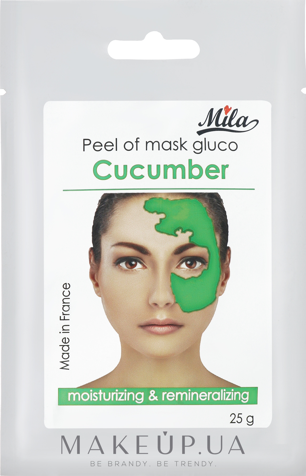 Маска альгинатная глюкозная порошковая "Огурец" - Mila Glucoempreinte Peel Off Mask Moisturizing&Remineralizing Cucumber — фото 25g