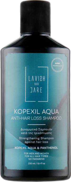Шампунь для мужчин против выпадения волос - Lavish Care Kopexil Aqua Anti-Hair Loss Shampoo — фото N2