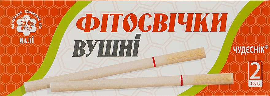 Фітосвічки вушні для дітей на основі натурального бджолиного воску та прополіс - Chudesnik