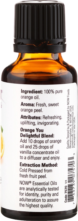 Ефірна олія апельсина - Now Foods Orange Essential Oils — фото N2