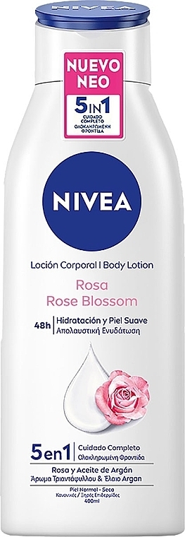 Лосьйон для тіла 5в1 з трояндою - NIVEA Body Lotion 5in1 Rose Blossom — фото N1