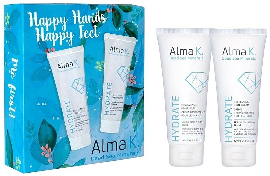 Набір для догляду за руками й ступнями - Alma K. Happy Hands Happy Feet Kit (h/cr/100ml + f/cr/100ml) — фото N3