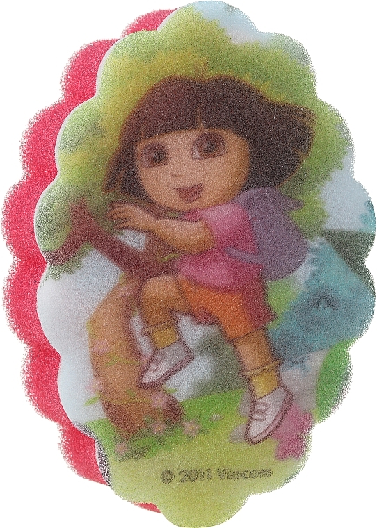 Мочалка банна дитяча "Дора", червона - Suavipiel Dora Bath Sponge №2 — фото N1