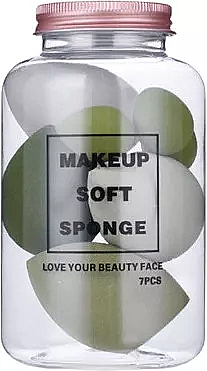 Набір спонжів для макіяжу, зелений - Make-Up Studio — фото N1