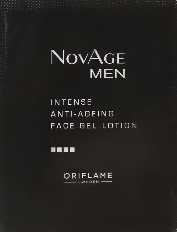 Увлажняющий гель-крем против старения кожи - Oriflame NovAge Men Intense Anti-Ageing Face Gel Lotion (пробник) — фото N1