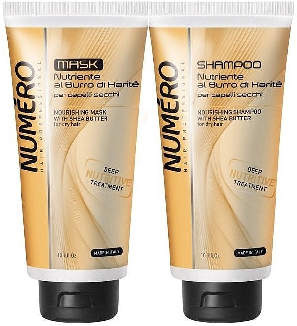 Набор - Brelil Numero Nourishing (shm/300ml + mask/300ml) — фото N1