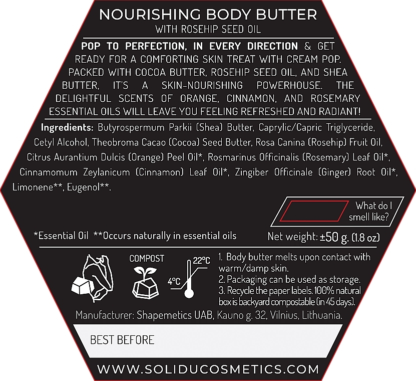 Твердое масло для тела - Solidu Cream Pop Body Butter — фото N4