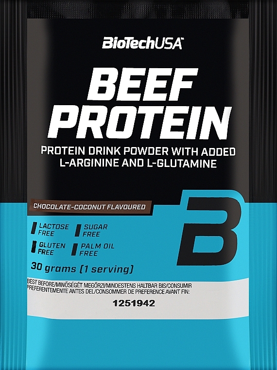 Протеин говяжий "Шоколад-кокос" - BioTechUSA Beef Protein Chocolate Coconut Drink Powder — фото N2