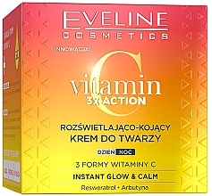 Осветляющий и успокаивающий крем для лица - Eveline Cosmetics Vitamin C 3x Action — фото N2