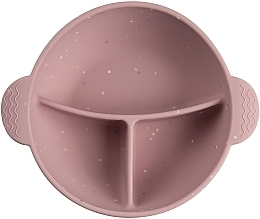 Тарілка силіконова на присосці із секціями "Dots", рожева - Canpol Babies — фото N3