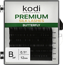 Духи, Парфюмерия, косметика Накладные ресницы Butterfly Green B 0.10 (6 рядов: 12 мм) - Kodi Professional 