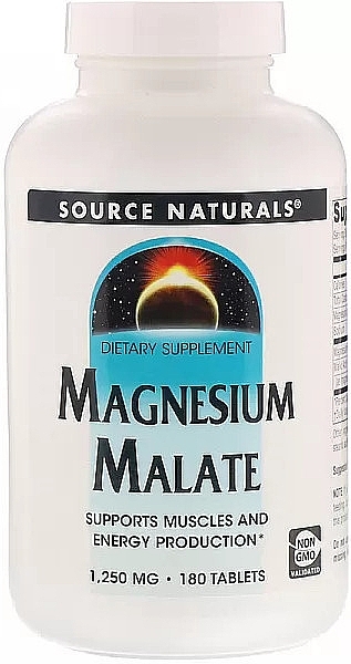 Пищевая добавка "Малат магния", 1250 мг - Source Naturals Magnesium Malate — фото N1