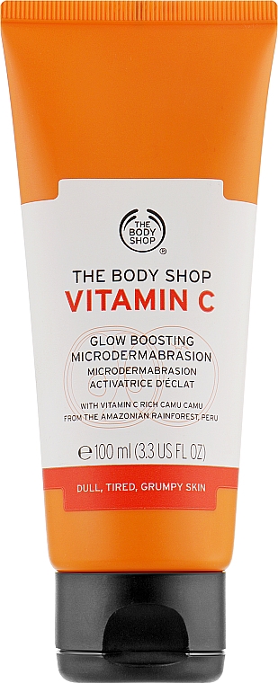 Абразивний скраб для обличчя "Вітамін С" - The Body Shop Vitamin C Glow Boosting Microdermabrasion — фото N1
