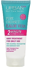 Парфумерія, косметика Двохвилинний олійний крем для захисту кольору волосся - Urban Pure Coconut & Aloe Vera Butter Cream