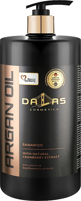 Шампунь для поврежденных волос, с помпой - Dalas Cosmetics Argan Oil Hair Shampoo — фото N1