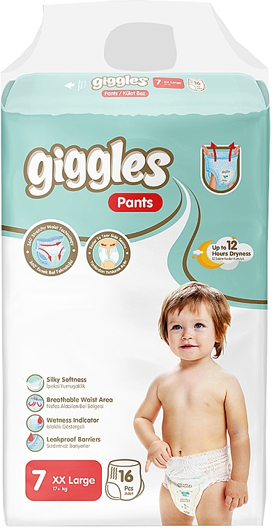 Підгузки-трусики дитячі Giggles XXL Pants (17 + кг) 16 шт. - Giggles — фото N1