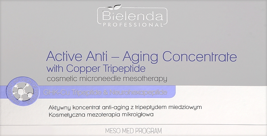 Активний антивіковий концентрат із трипептидом міді - Bielenda Professional Active Anti-Ageing Concentrate with Copper Tripeptide — фото N1