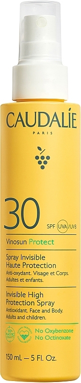 Сонцезахисний спрей для обличчя та тіла - Caudalie Vinosun Protect Spray Invisible SPF30 — фото N1