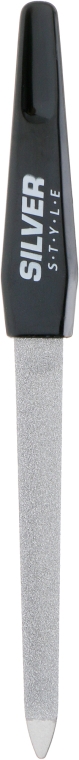 Пилка для ногтей сапфировая с радиусом, 15 см, черная - Silver Style — фото N1