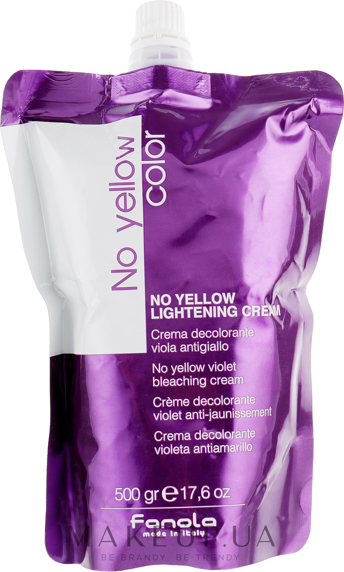 Осветляющий крем для волос - Fanola No Yellow Violet Bleaching Cream — фото 500g